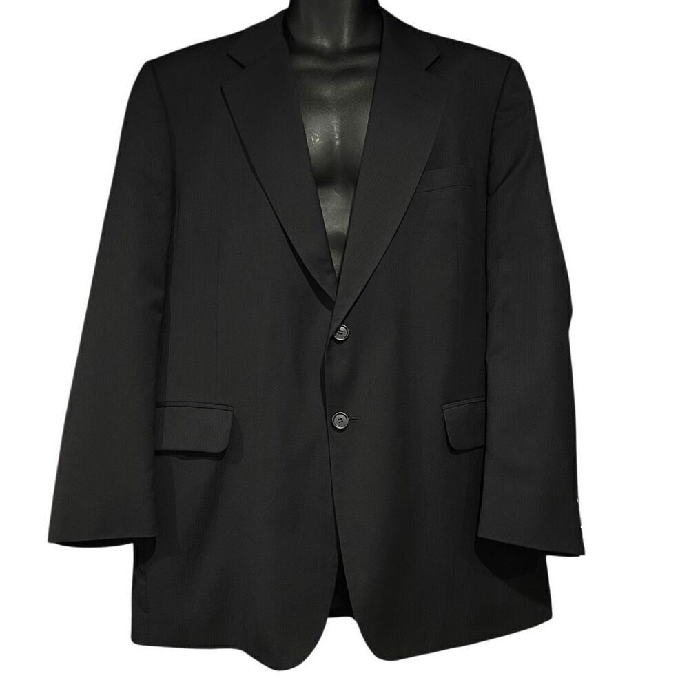 Vallemosso Pinstripe Textured Suit Jacket Blazer Men’s 46R